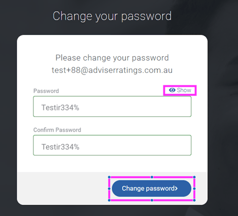 Change password